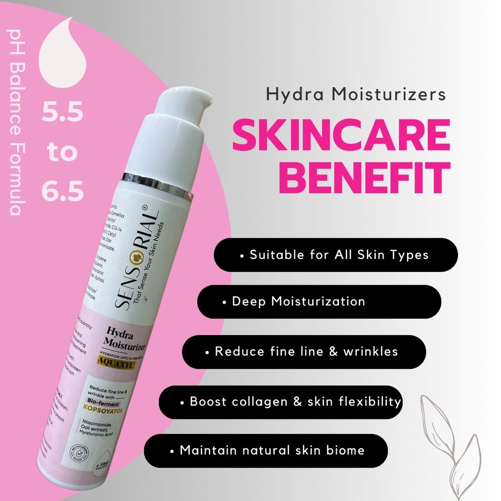 Creamy Hydra Moisturizer with Aquaxyl for 24-hour Skin Hydration, Reduces Fine Lines and Wrinkles with Bio-fermented Kopsoyatol, Niacinamide, and Hyaluronic Acid - 50ml view 2