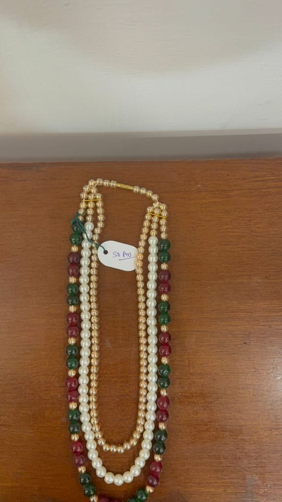 shadi party wear dulha mala with colourful beads view 2