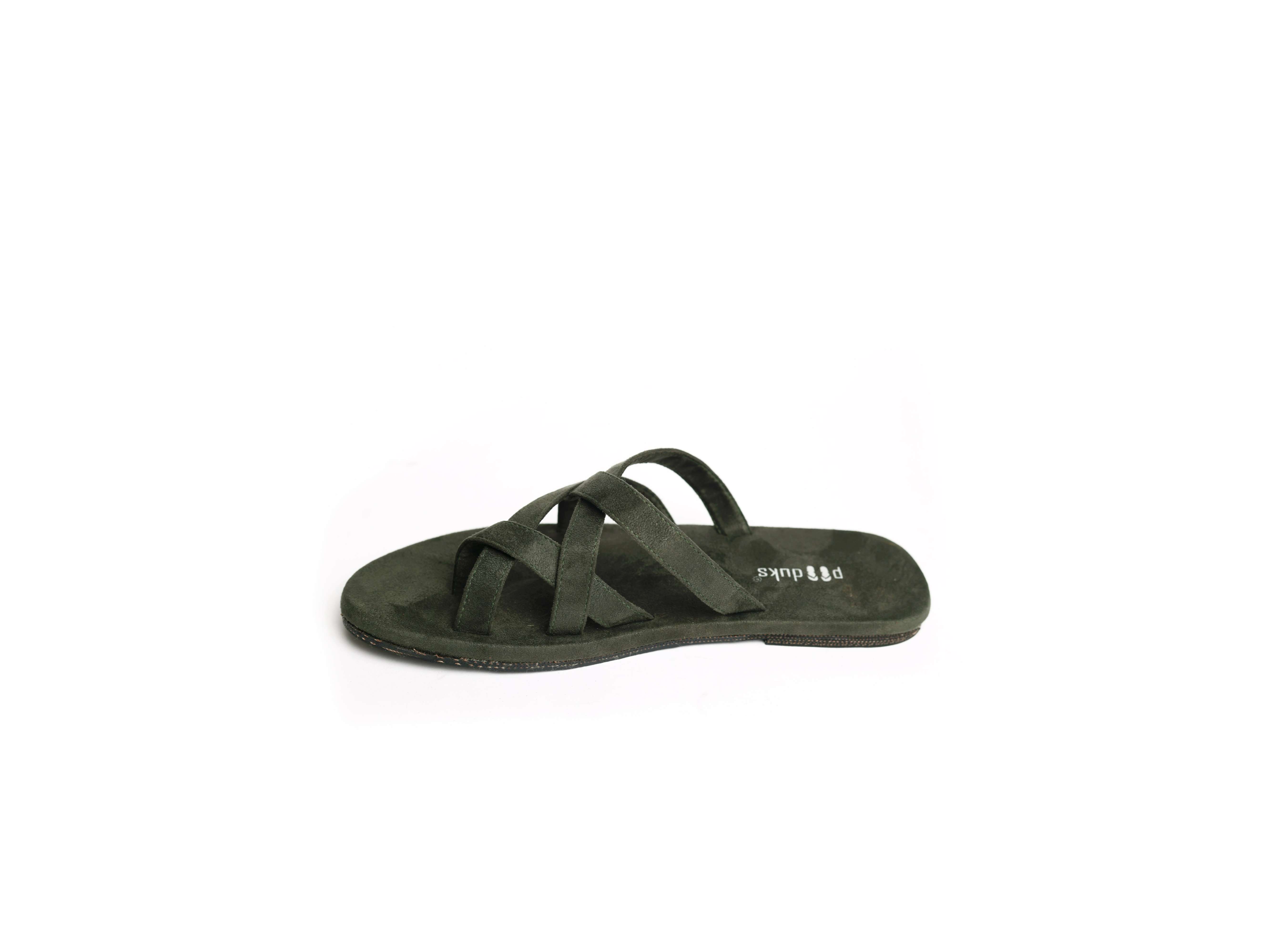 Paaduks Radial Green Flats For Men - UK 12 view 2