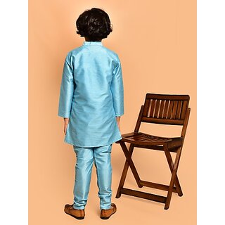 PrintCultr Boys Festive & Party Kurta and Pyjama Set (Blue) view 2