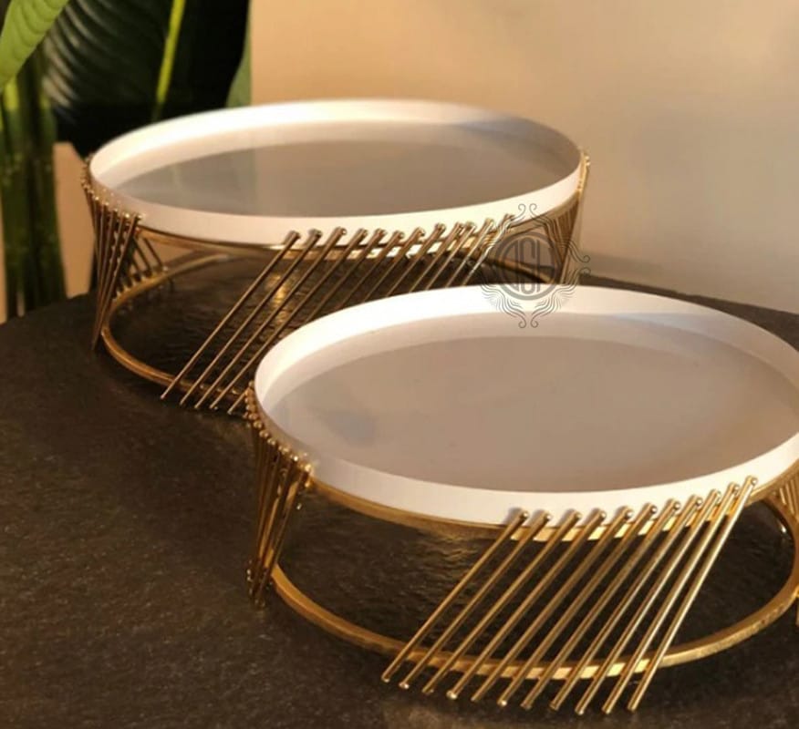 Cake Stand for Cake Cutting Display Stand Multipurpose Dessert Stand for Birthday and Wedding Party (03-11K-Gwhite) view 2