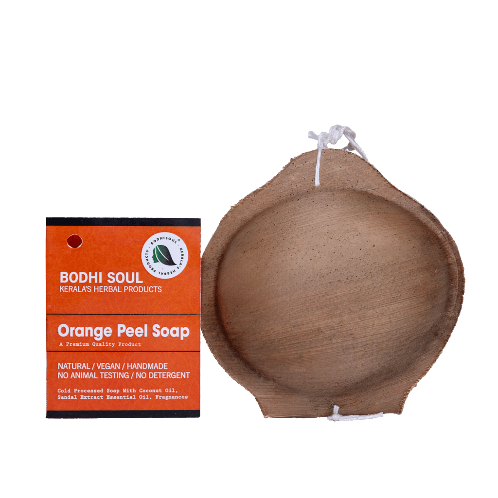 Bodhi Soul Orange Ayurvedic Soap | Handmade Citrus Soap for Glowing Skin | Orange Peel & Vitamin C | 75g view 2