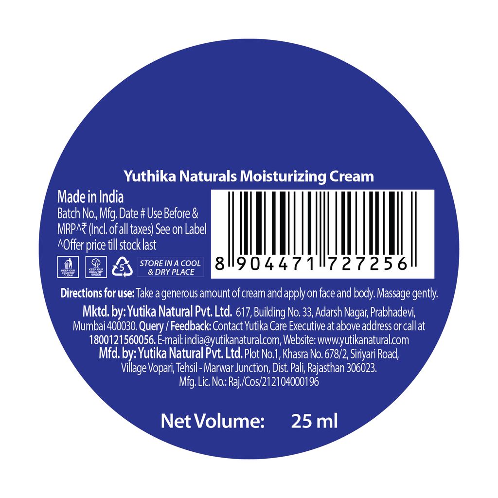 Yuthika Intense Winter Care Cream 25ml, Non Greasy Daily Moisturizing Cream for Dry to Very Dry Skin, Face Moisturizer view 2