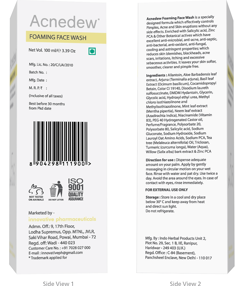 Acnedew - Exfoliating Face Wash For All Skin Type ( Pack of 1 ) view 2