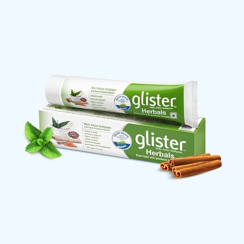 Glister Multi-Action Toothpaste Herbals 200gm view 2