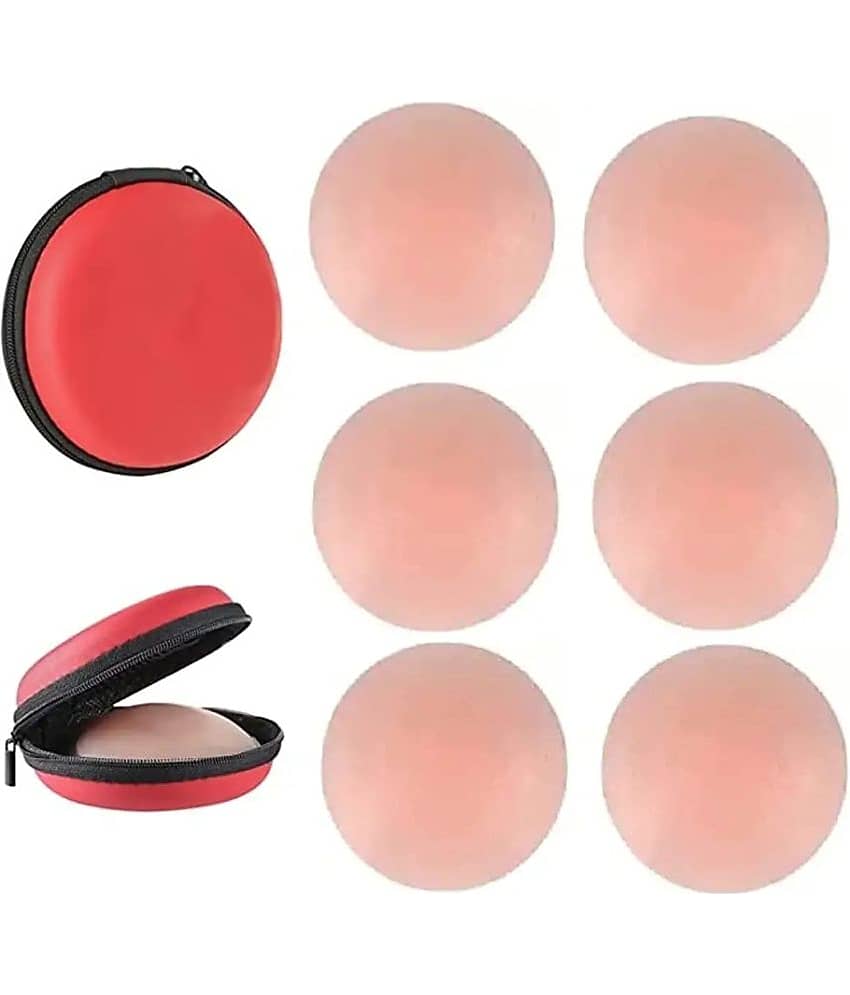 Nipple Covers 3 Pairs for Women, Silicone Pasties Reusable Adhesive Nippleless Covers Invisible Sticky Breast Petals