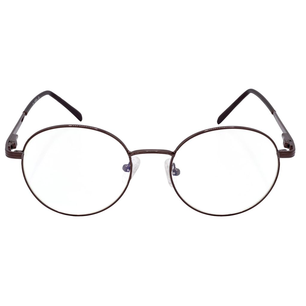 Hrinkar Trending Eyeglasses: Brown Oval Optical Spectacle Frame For Men & Women |HFRM-BWN-19001 view 2