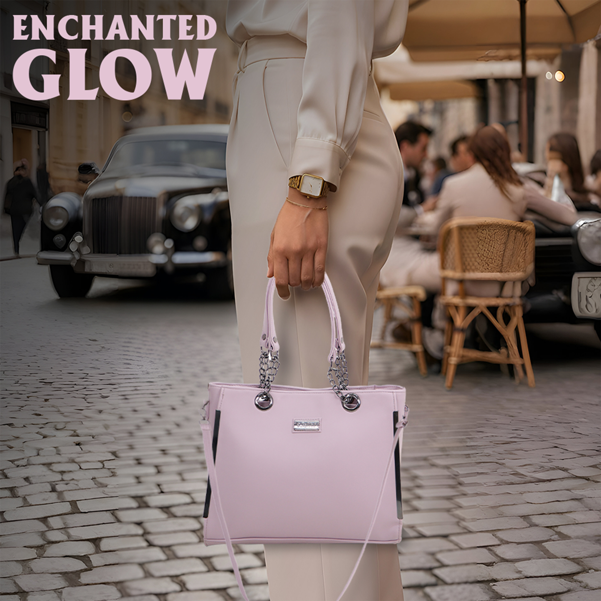 Jothi MetroRing Multi-Compartment Handbag | 9.6L Stylish Everyday Tote | Water-Resistant Synthetic Leather | Adjustable & Detachable Strap | Dual Carry Handles | Matte Finish view 2