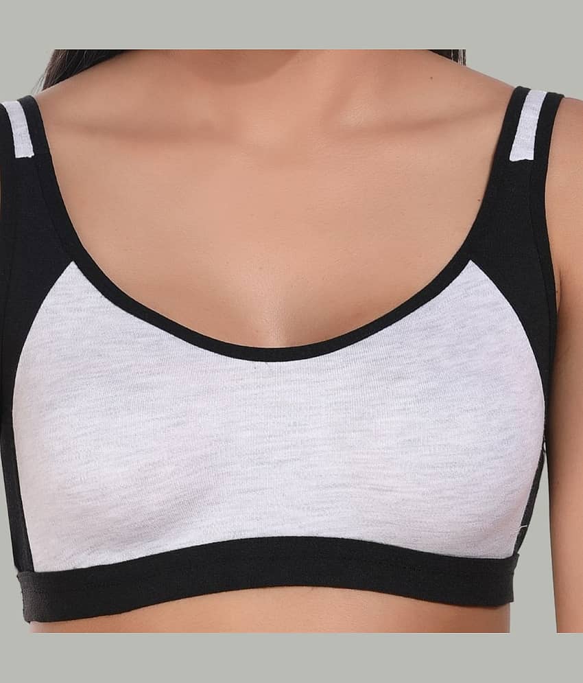 Bruchi Club Multicolor Cotton Blend Non Padded Women's Sports Bra ( Pack of 3 ) view 2
