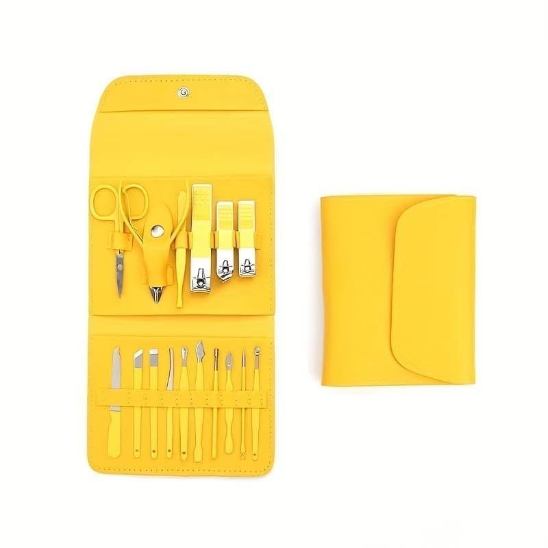 Shanaya 16pcs Manicure Cutters Nail Clipper Set Household Stainless Steel Ear Spoon Nail Clippers Pedicure Nail Scissors Tool Clippers Trimmers.(Random Colour) pack of 1.) view 2