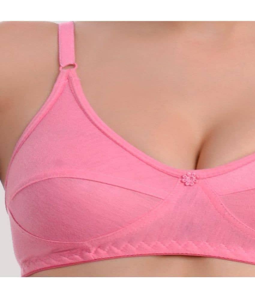 LadySoft Pack of 6 Cotton Blend Non Padded Everyday Bra For Women ( Multicolor ) view 2