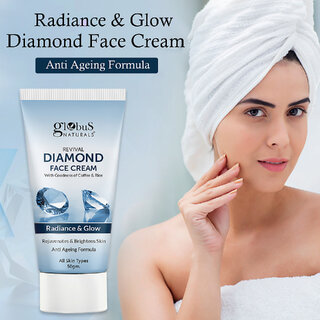 Globus Naturals Revival Diamond Face Cream For Soft Glowing Skin Even Tones Skin Improves Skin Texture Non Sticky Cream Natural Ayurvedic Formula 50gm view 2