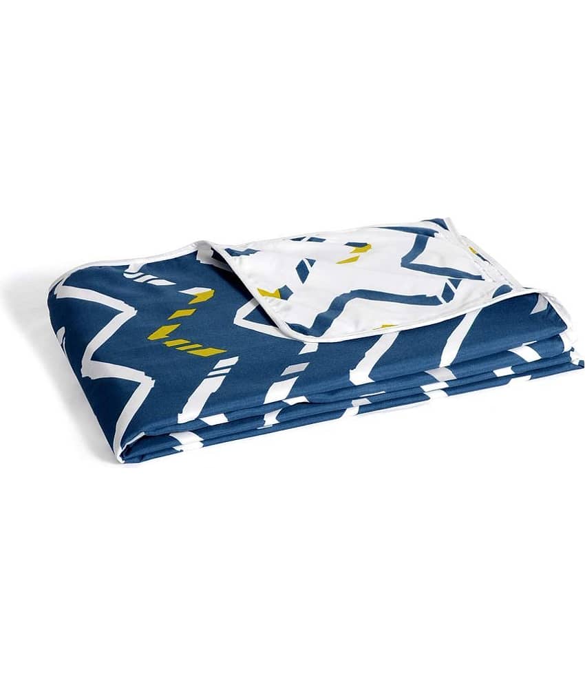 DIVINE CASA Double Polyester Blue Abstract Dohar view 2