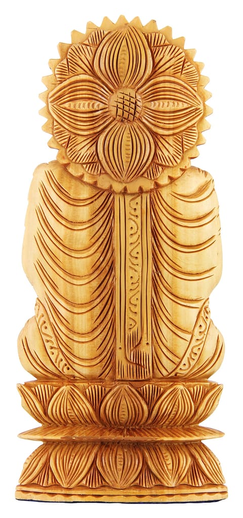 White wood buddha view 2