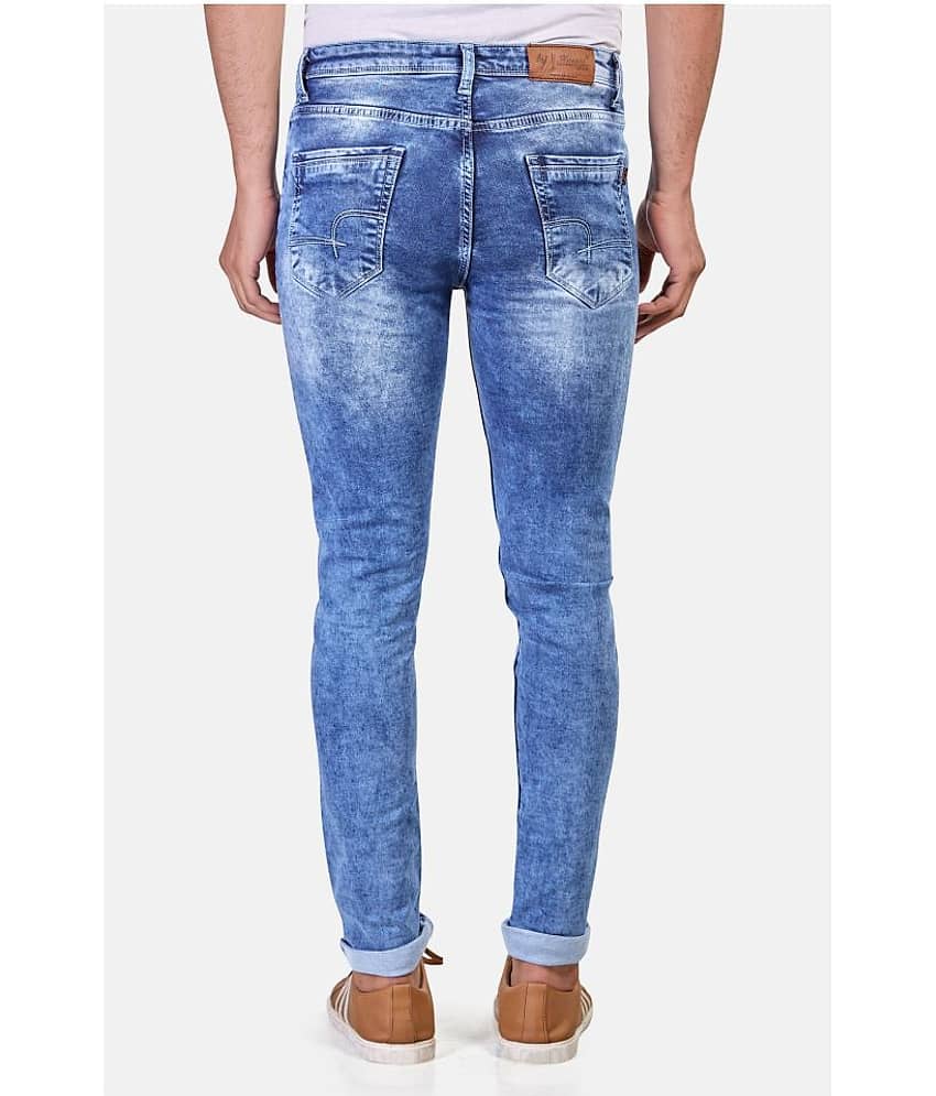 HJ HASASI - Light Blue 100% Cotton Regular Fit Men's Jeans ( Pack of 1 ) view 2