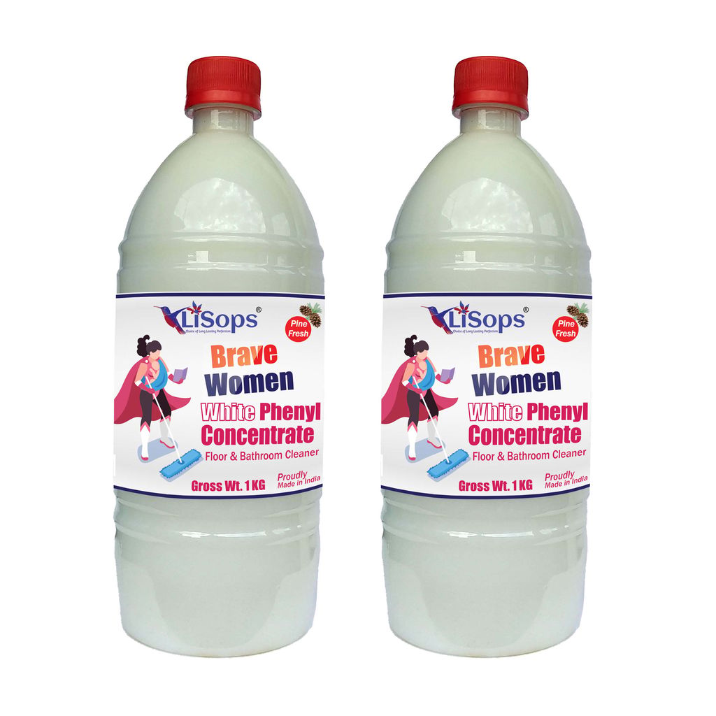 LiSops White Phenyl Concentrate for floor and Bathroom Cleaner (Pack of 2) pine view 2