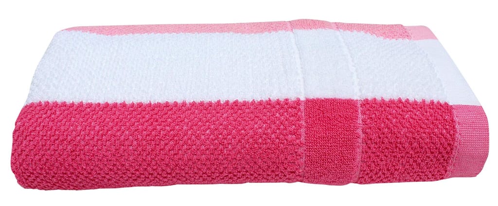Mandhania Paradise Stripe Premium Cotton Exotic Large Bath Towel 450 GSM (75x150cm) Pack of 1 view 2