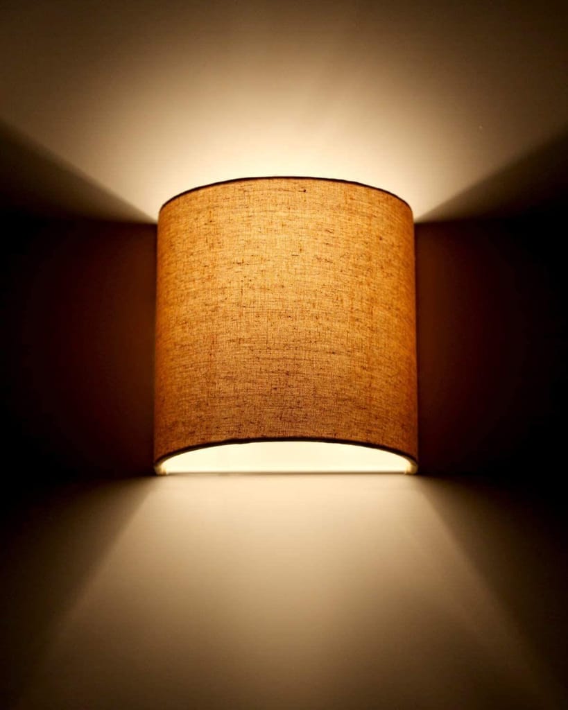 Light Angle Handmade Fabric Wall Lamp Shade for Bedroom view 2