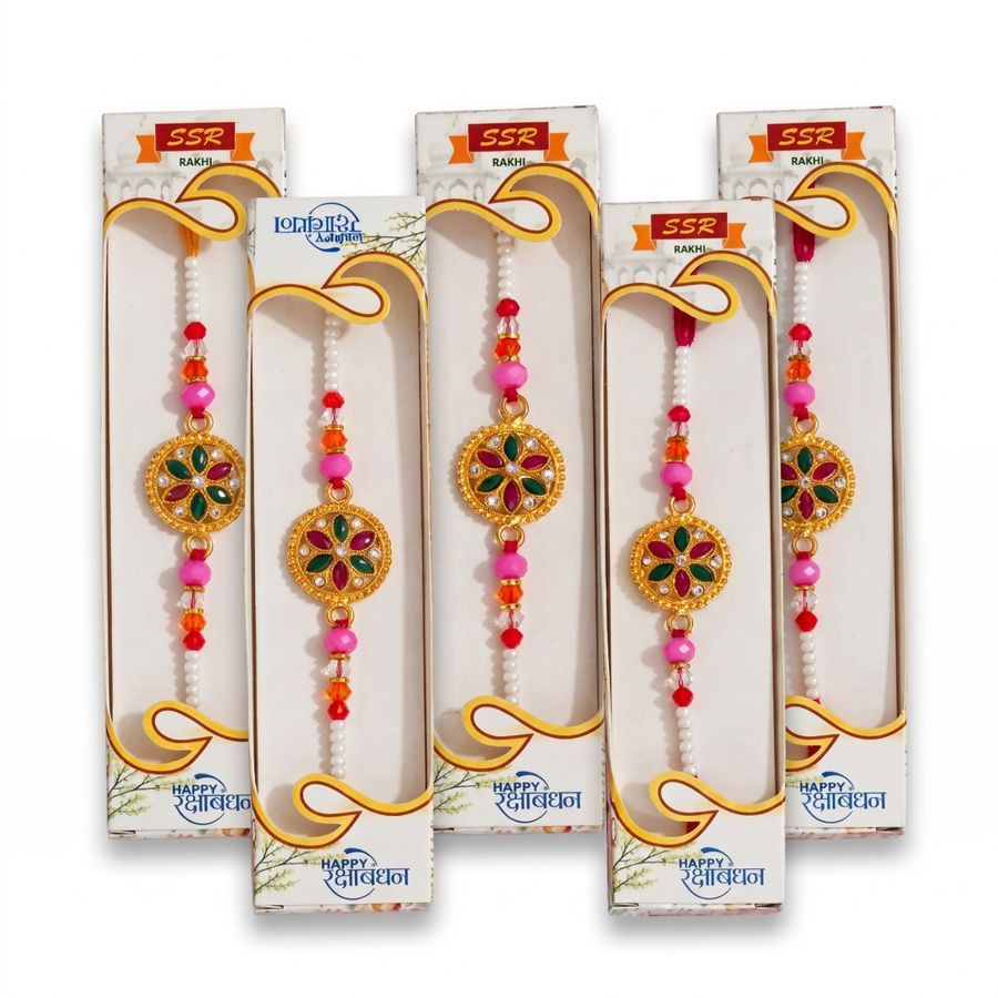 SSR Traditional Festive Rakhi Set - Pack of 5 view 2