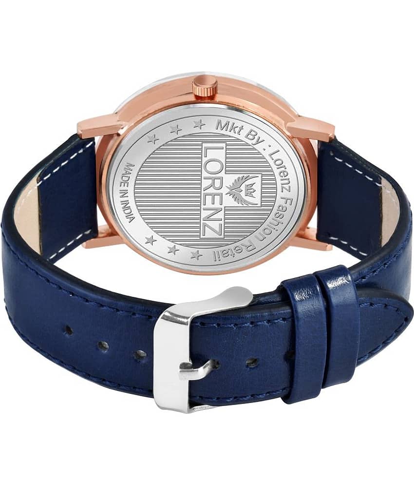 Lorenz Blue Leather Analog Men's Watch view 2
