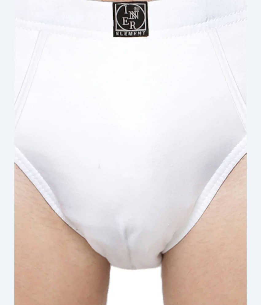 Inner Element Pack of 5 Cotton Briefs For Men's ( White ) view 2