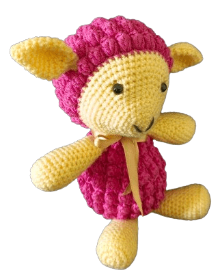 Baby Sheep Crochet Toy view 2