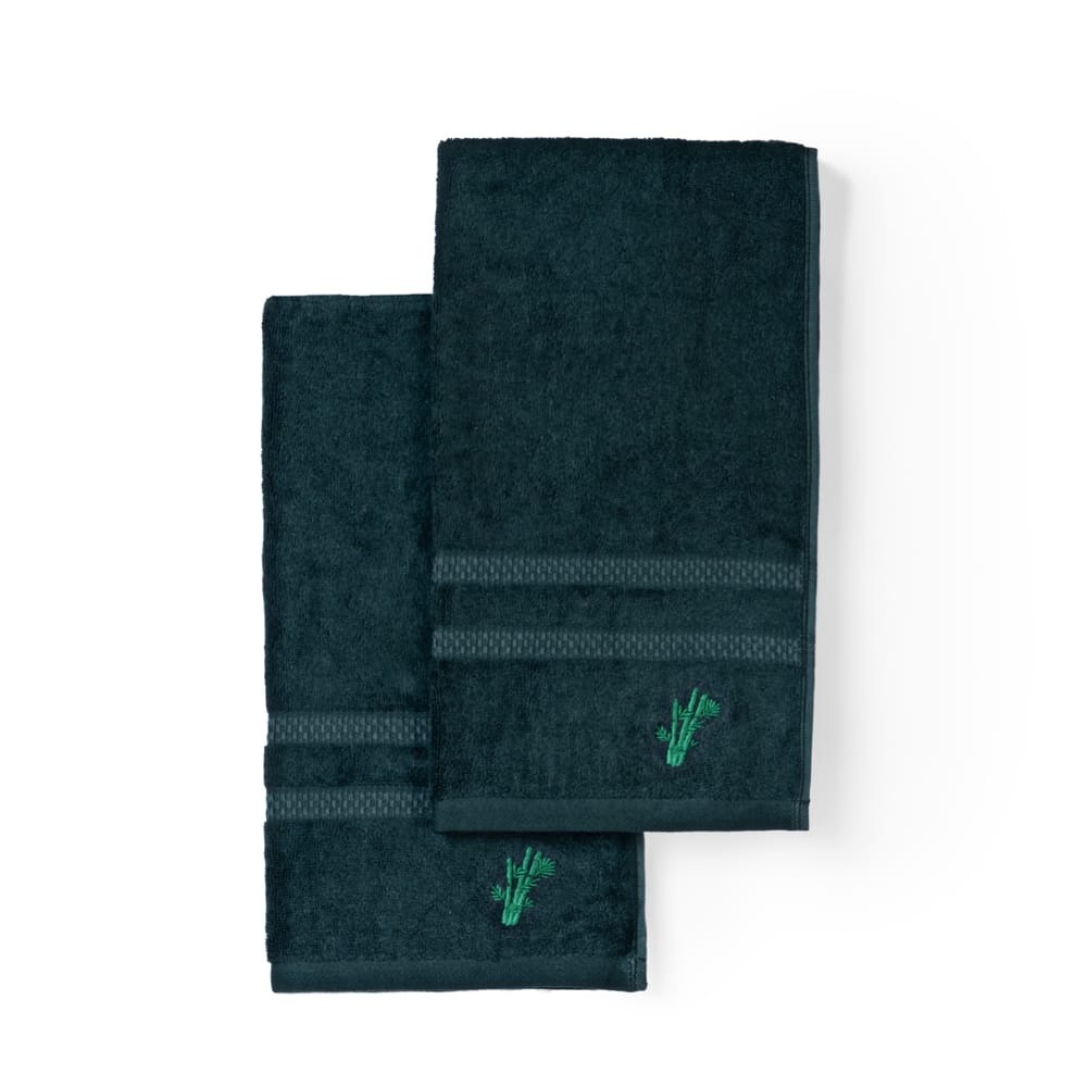 Feather & Spun Bamboo Cotton Hand Towel | Lavender Fragrance | Oeko-TEX® Standard 100 | Anti Microbial | Fade Resistant | Double Needle Stitch | 600 GSM - 40 cms x 71 cms (Pack of 2) view 2
