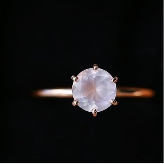 rose quartz Gold Plated Ring 5.5 ratti by JAIPUR GEMSTONE
