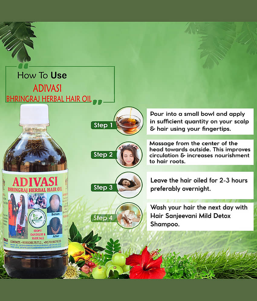 ADIVASI BHRINGRAJ HERBAL HAIR OIL for Hair Growth 200 ml (Pack of 1) view 2