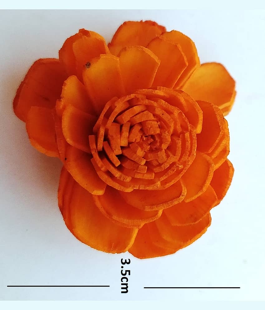 Fab n Style Rose Orange Artificial Flowers - Pack of 1 view 2