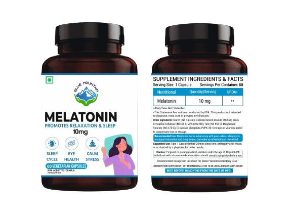 BLUE MOUNTAIN Melatonin Capsule, 60 Capsule