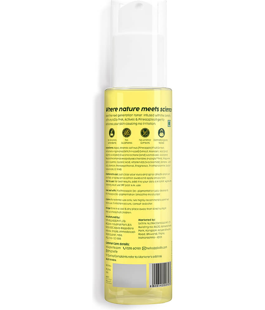 Plix Pineapple PHA 3% Alcohol Free Face Toner for Pore Tightening & Mild Exfoliation unisex(150 ml) view 2