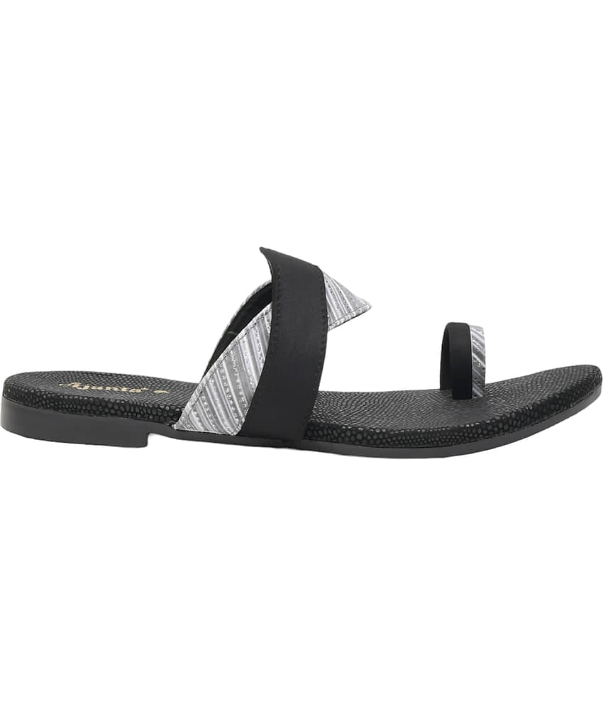 Ajanta - Black Women's Flats view 2