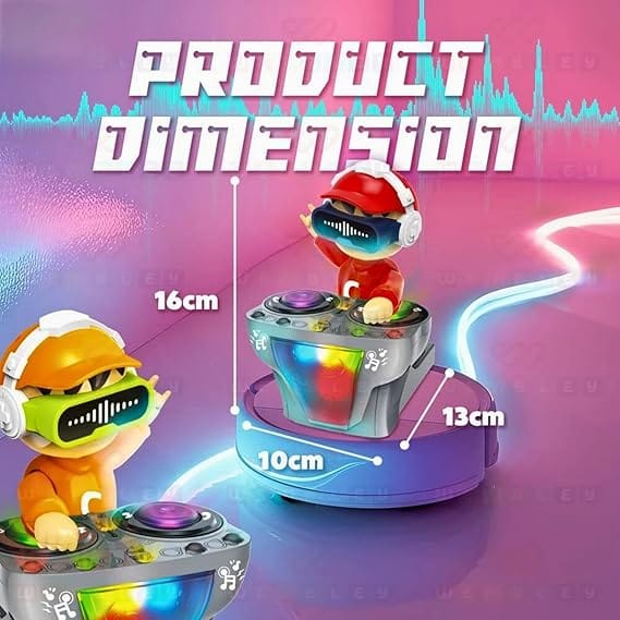 Goyal's DJ Robot Pig Toy for Kids - Musical Robot with LED Lights, Crawling Toys - Multicolor view 2