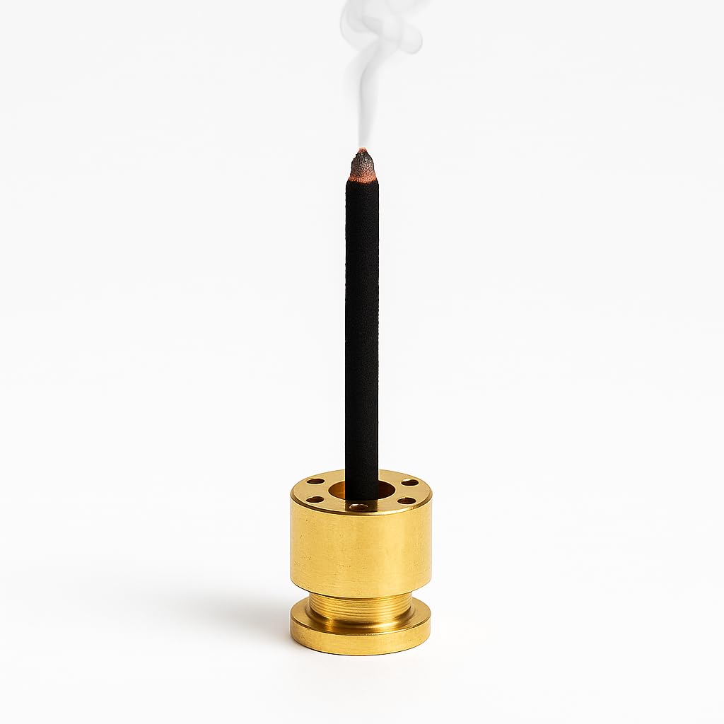 3-in-1 Brass Dhoop Stick Stand Holder – Incense Sticks Holder Stand – Compatible with Regular & Latest 6mm & 12mm Dhoop Sticks – Multipurpose Small Stand for Pooja view 2