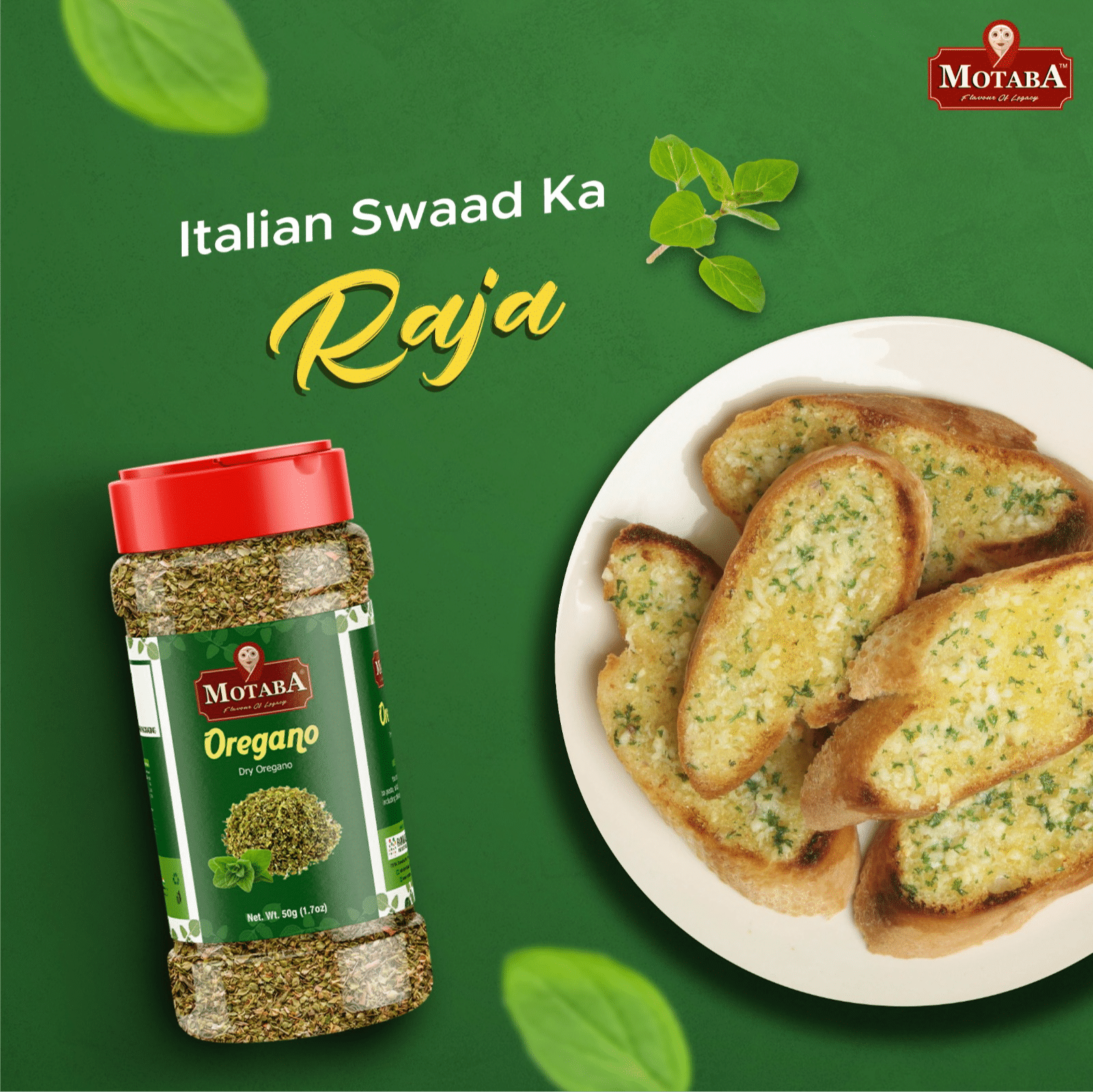 MOTABA Masala All In One Dry Oregano Seasoning Masala & Pizza-Pasta Seasoning Powder - 50 gm Each - Pack of 2 view 2