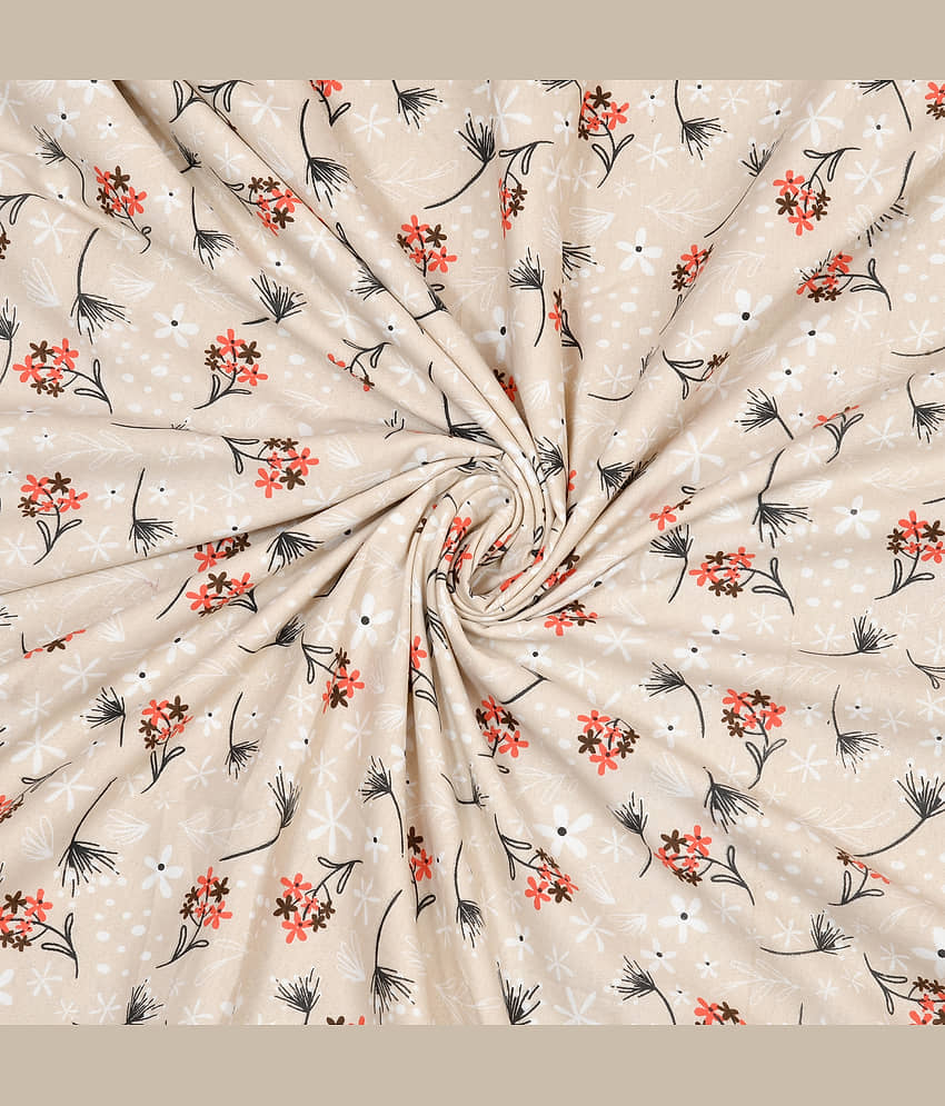 COZYKO Cotton Printed Double Bed Dohar - Beige ( ) view 2
