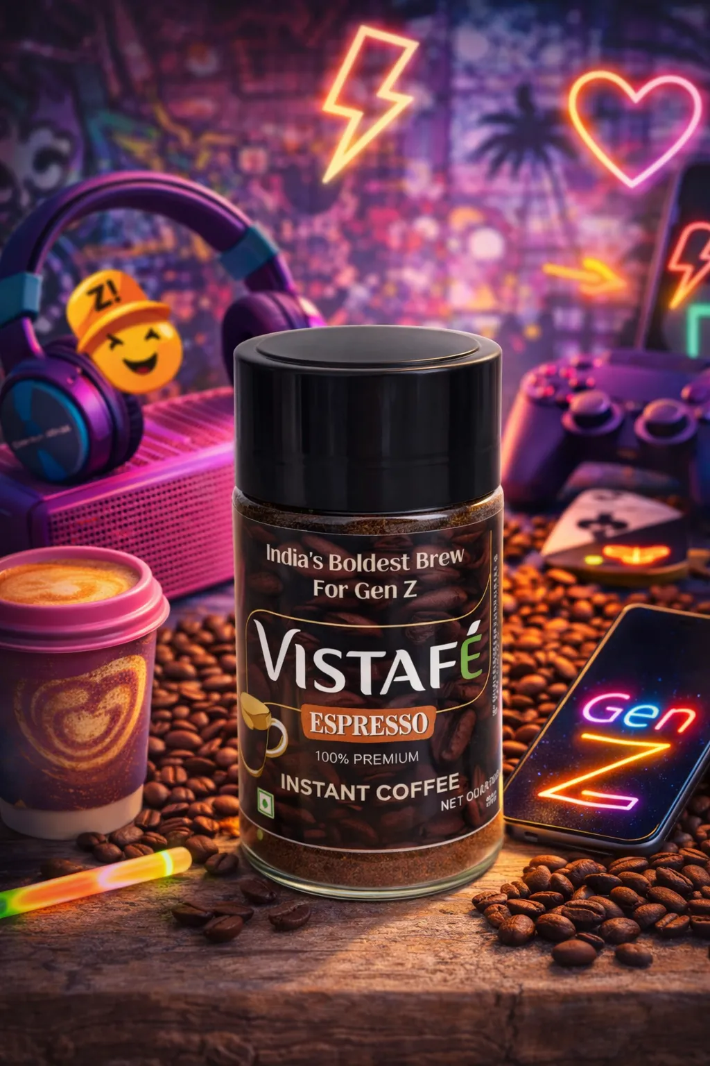Vistafe Strong Espresso Instant Coffee for Bold Taste view 2
