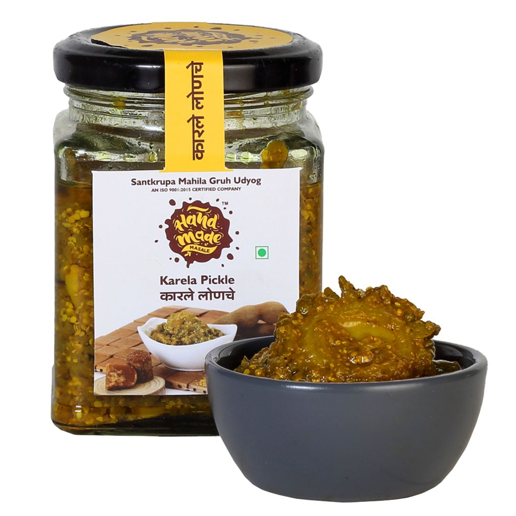 Handmade Masale Bitter melon Pickle / Karela Pickle view 2