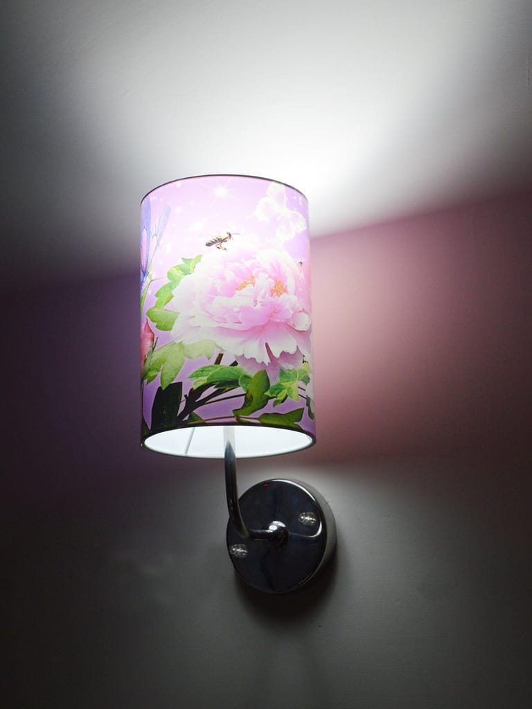Light Angle Handmade Plastic with Color Paper Sheet Crafted Floral Sceneted Wall Sconce Lamp (Set of 2) (5.5x5.5x8 inch, Multicolor) view 2