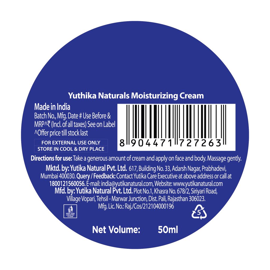 Yuthika Intense Winter Care Cream 50ml, Non Greasy Daily Moisturizing Cream for Dry to Very Dry Skin, Face Moisturizer view 2