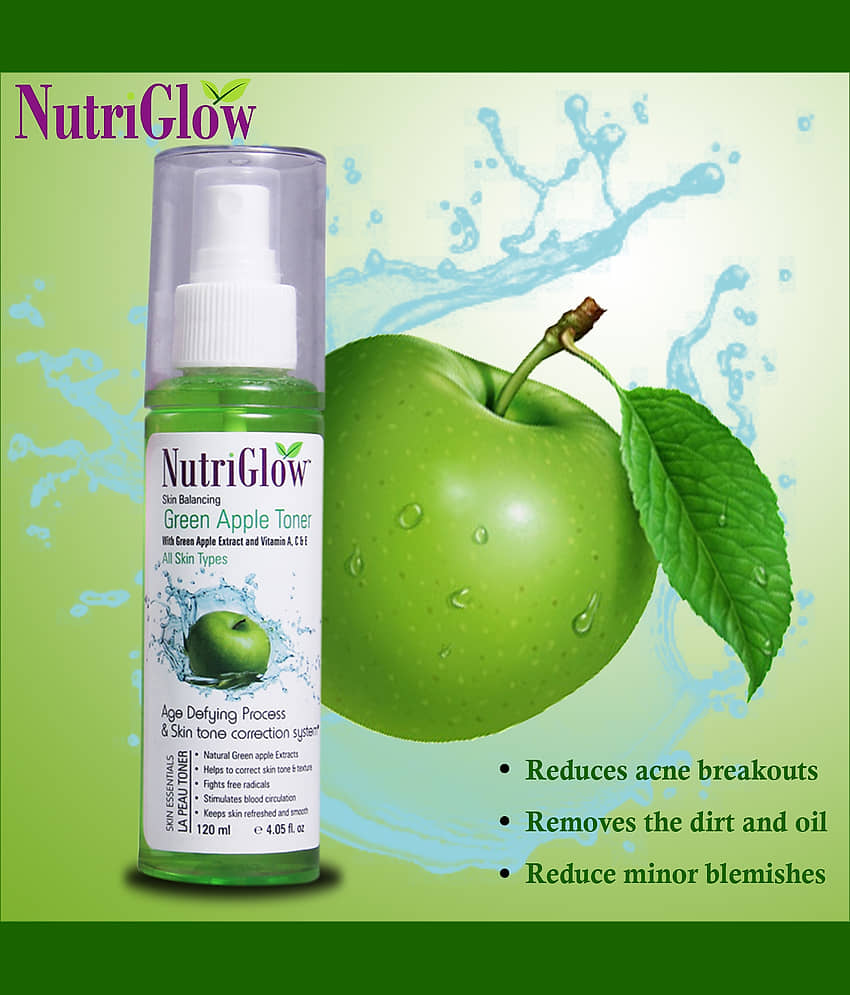 Nutriglow Fresh Rose Toner & Green Apple TonerFor Anti-Tan For All Skin Type Each 120mL (Pack of 2) view 2
