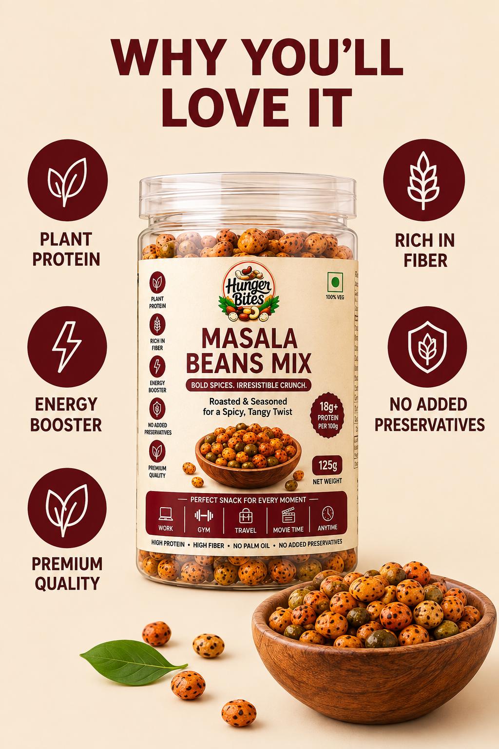 Hunger Bites Masala Beans Mix view 2