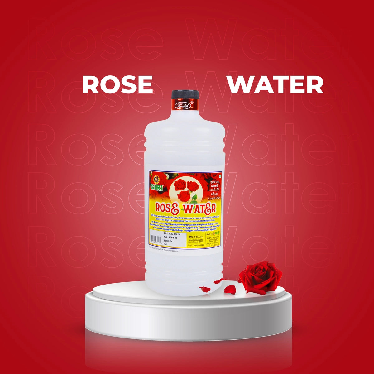 Giri Rose Water | Rose Fragrance | Gulab Jal | Gulab Water | Paneer for Pooja 1L view 2