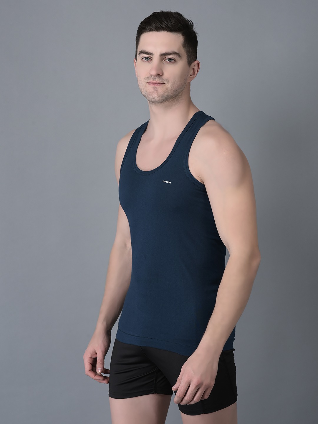 Men's Assorted Pack of 7 Solid Combed Cotton Shrinkless Vest view 2