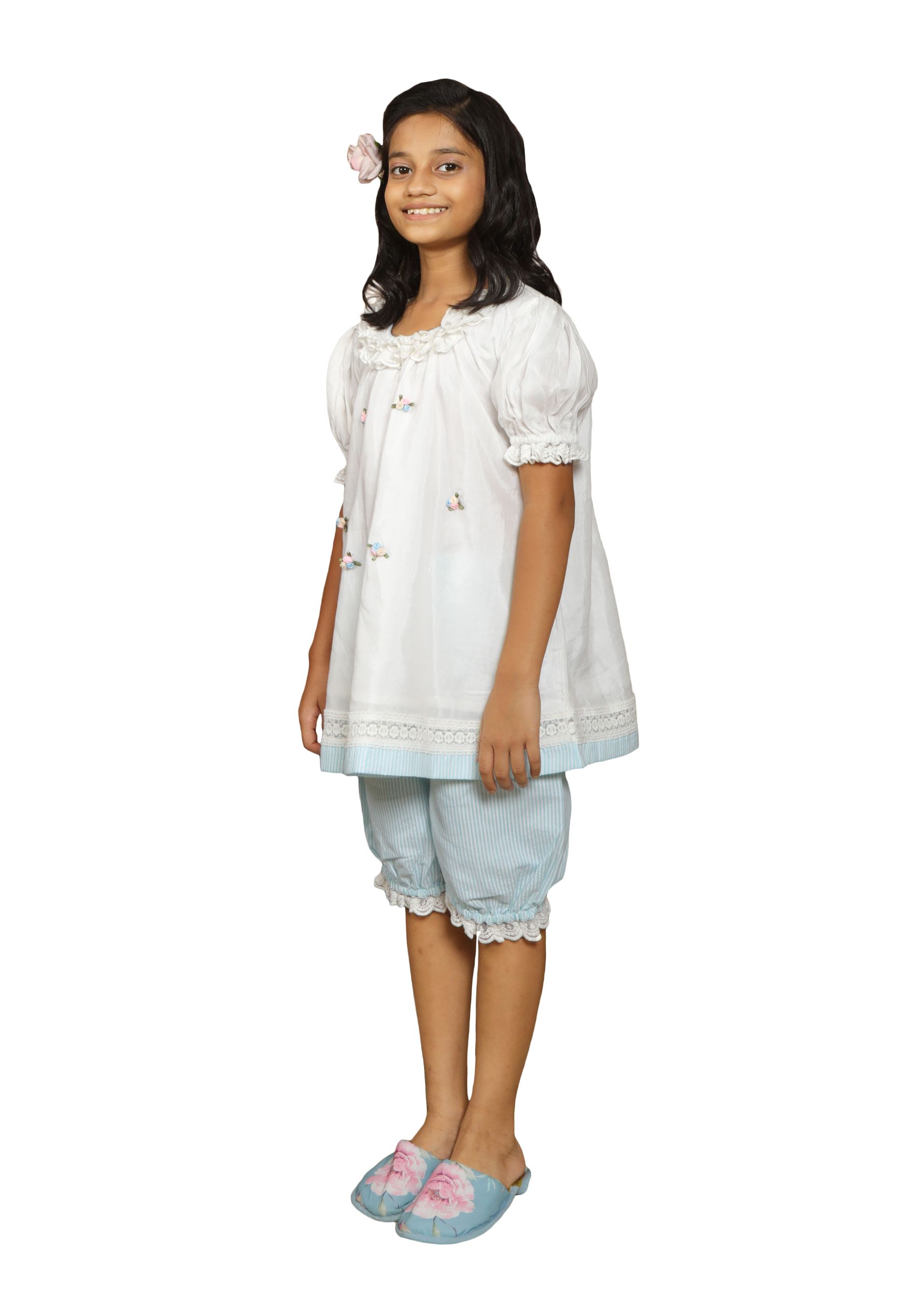 DE CHEVALERiE en Rouge - Lavender Crystal Nightwear - Blue 4- 5 Years view 2