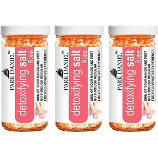 PARK DANIEL Premium Rose Bath Salt- For Rehydrating &amp; Refreshing Skin- Pedicure &amp; Manicure Salt Combo Pack Of 3 Jars of 200 gms(600 gms) (600 g) view 2