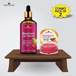 PARK DANIEL Beetroot Lip Serum (30 ml) & Strawberry Lip Scrub (8 gm) Combo Pack Of 2 items Fruity (Pack of: 2, 38 g) view 2