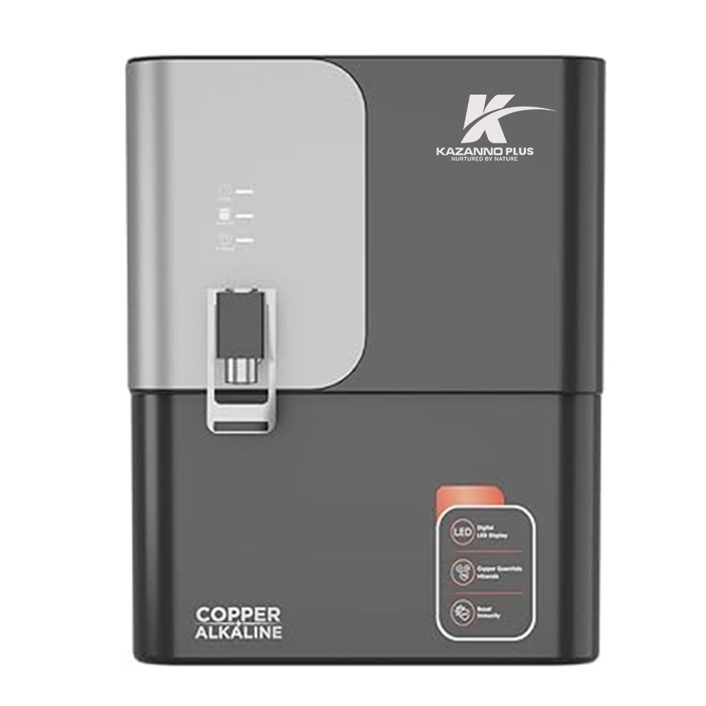 Kazanno Plus Alkaline Water Purifier | BLACK/SILVER 10 Litres