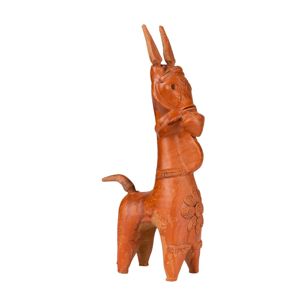 SOWPEACE Handcrafted Terracotta Horse “The Muded Horse” Baked Clay showpiece, Premium Artisan Made Tabletop Home Decor for Living Room,for Gif view 2